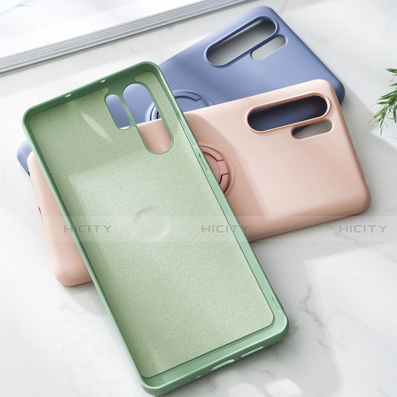 Custodia Silicone Ultra Sottile Morbida Cover con Magnetico Anello Supporto T03 per Huawei P30 Pro New Edition