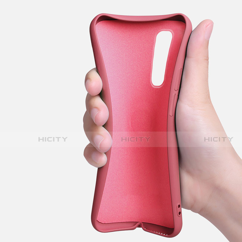 Custodia Silicone Ultra Sottile Morbida Cover con Magnetico Anello Supporto T03 per Oppo Find X2 Neo