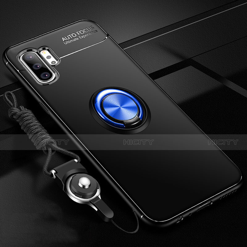 Custodia Silicone Ultra Sottile Morbida Cover con Magnetico Anello Supporto T03 per Samsung Galaxy Note 10 Plus