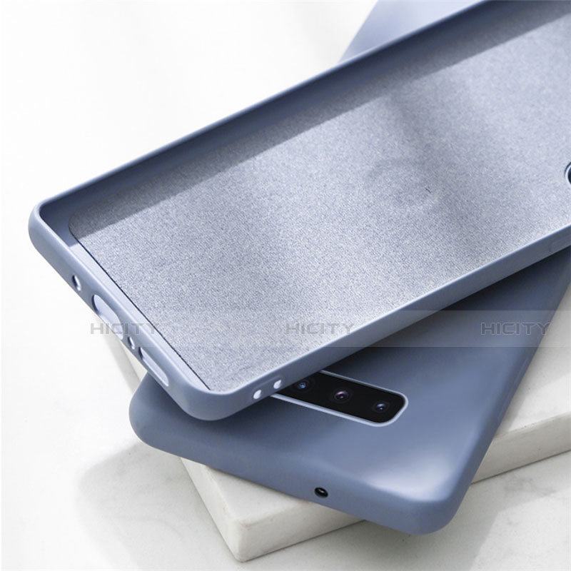 Custodia Silicone Ultra Sottile Morbida Cover con Magnetico Anello Supporto T03 per Samsung Galaxy S10 Plus