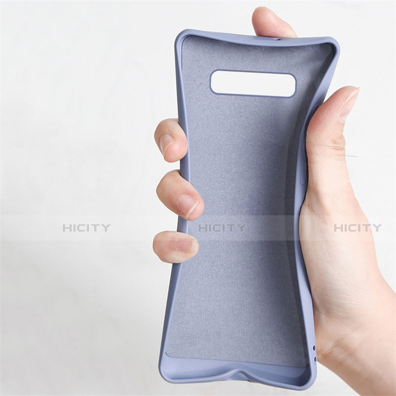 Custodia Silicone Ultra Sottile Morbida Cover con Magnetico Anello Supporto T03 per Samsung Galaxy S10 Plus