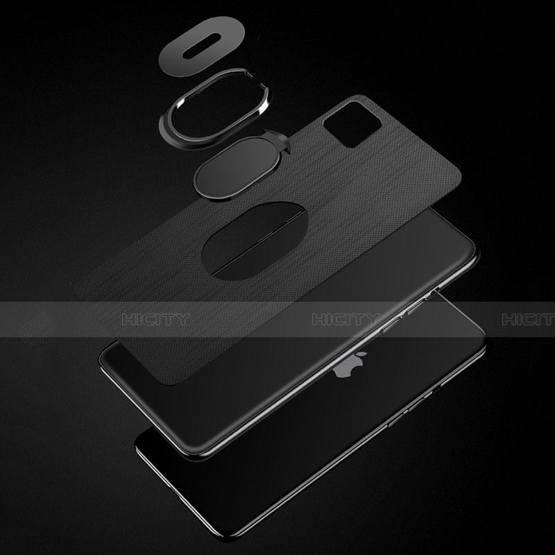 Custodia Silicone Ultra Sottile Morbida Cover con Magnetico Anello Supporto T04 per Apple iPhone 11 Pro