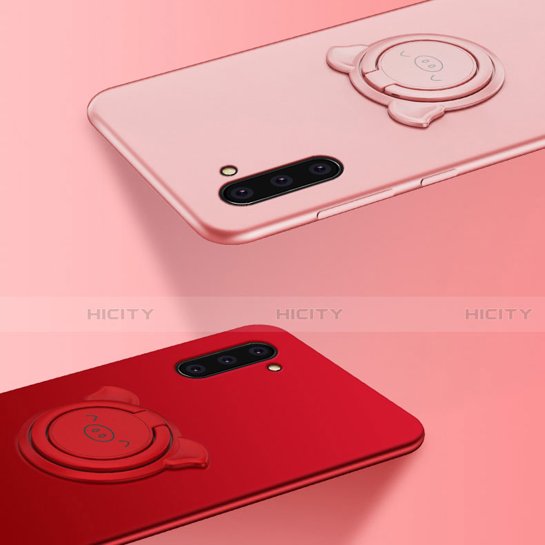 Custodia Silicone Ultra Sottile Morbida Cover con Magnetico Anello Supporto T04 per Samsung Galaxy Note 10 5G