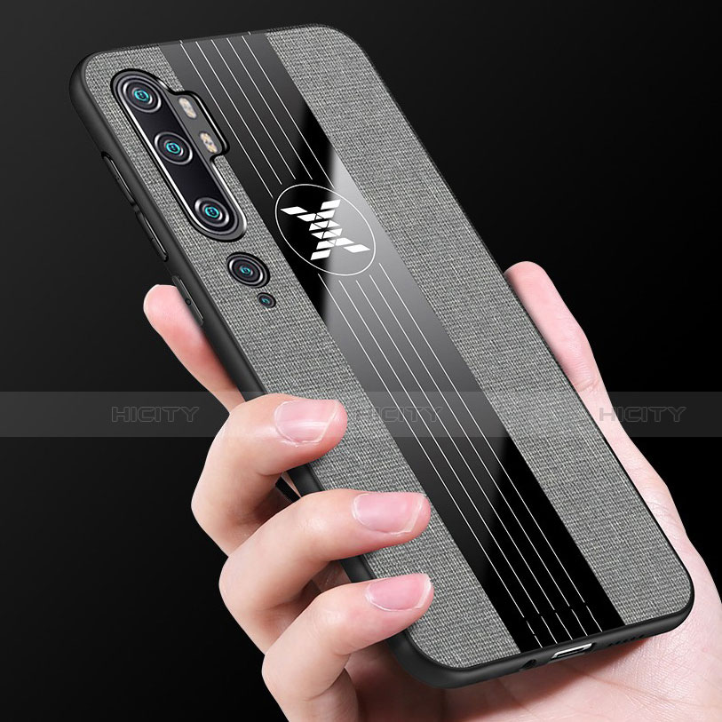 Custodia Silicone Ultra Sottile Morbida Cover con Magnetico Anello Supporto T04 per Xiaomi Mi Note 10