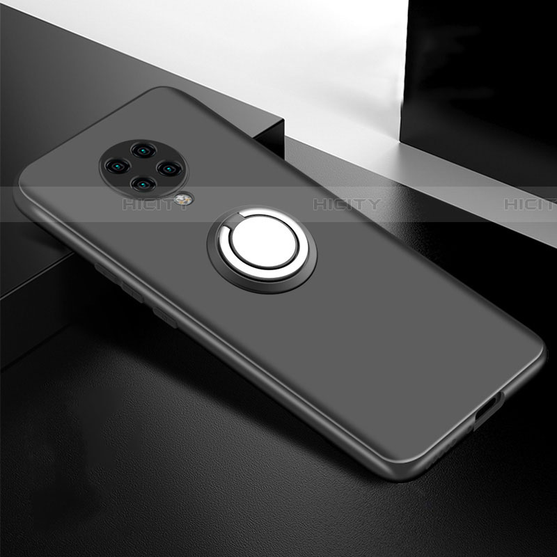Custodia Silicone Ultra Sottile Morbida Cover con Magnetico Anello Supporto T04 per Xiaomi Redmi K30 Pro 5G