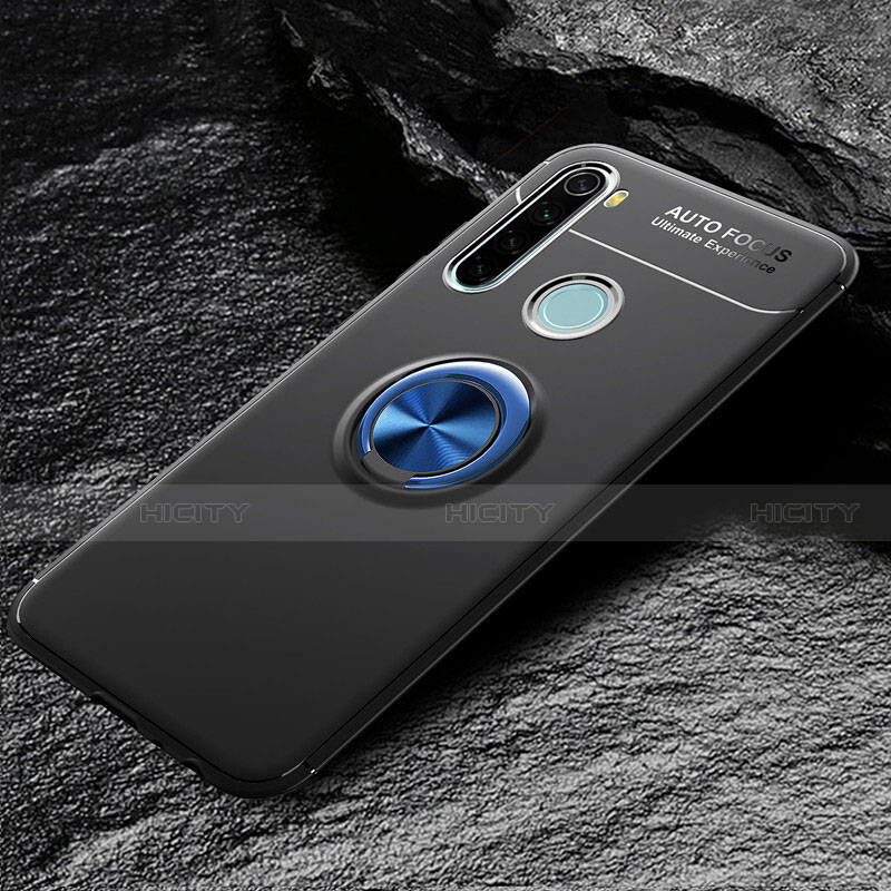 Custodia Silicone Ultra Sottile Morbida Cover con Magnetico Anello Supporto T04 per Xiaomi Redmi Note 8