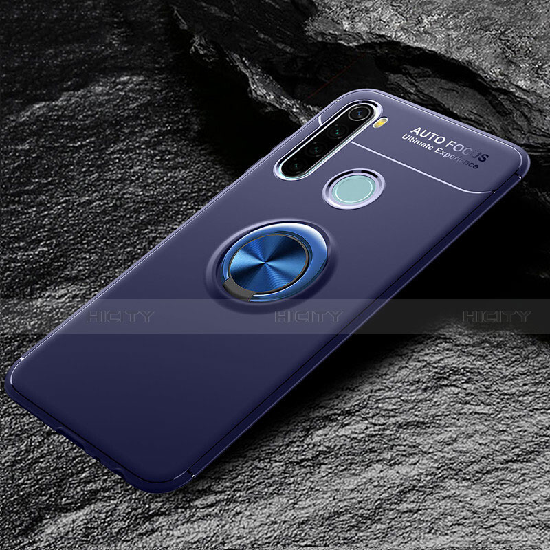 Custodia Silicone Ultra Sottile Morbida Cover con Magnetico Anello Supporto T04 per Xiaomi Redmi Note 8T