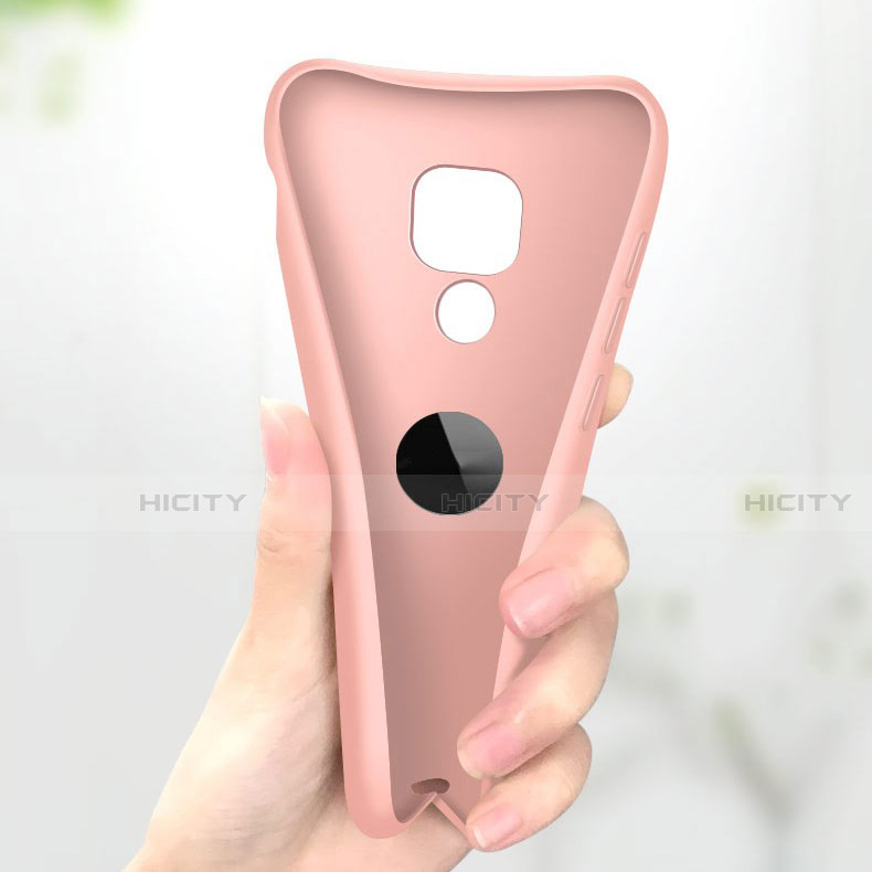 Custodia Silicone Ultra Sottile Morbida Cover con Magnetico Anello Supporto T05 per Huawei Mate 20 X 5G