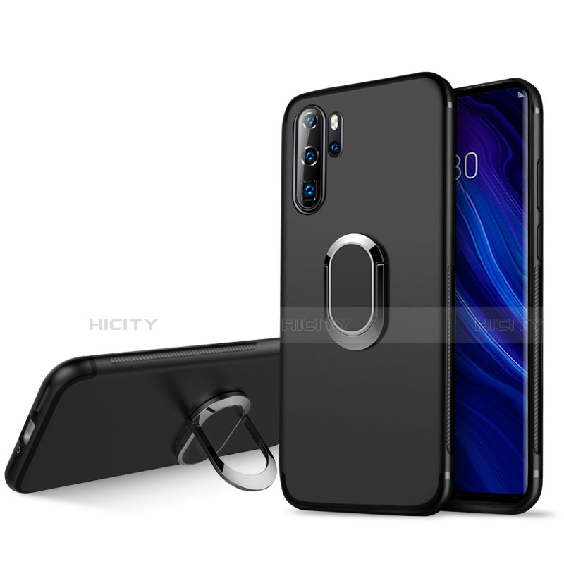 Custodia Silicone Ultra Sottile Morbida Cover con Magnetico Anello Supporto T05 per Huawei P30 Pro