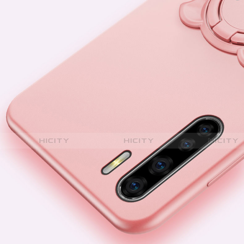 Custodia Silicone Ultra Sottile Morbida Cover con Magnetico Anello Supporto T05 per Oppo Find X2 Lite