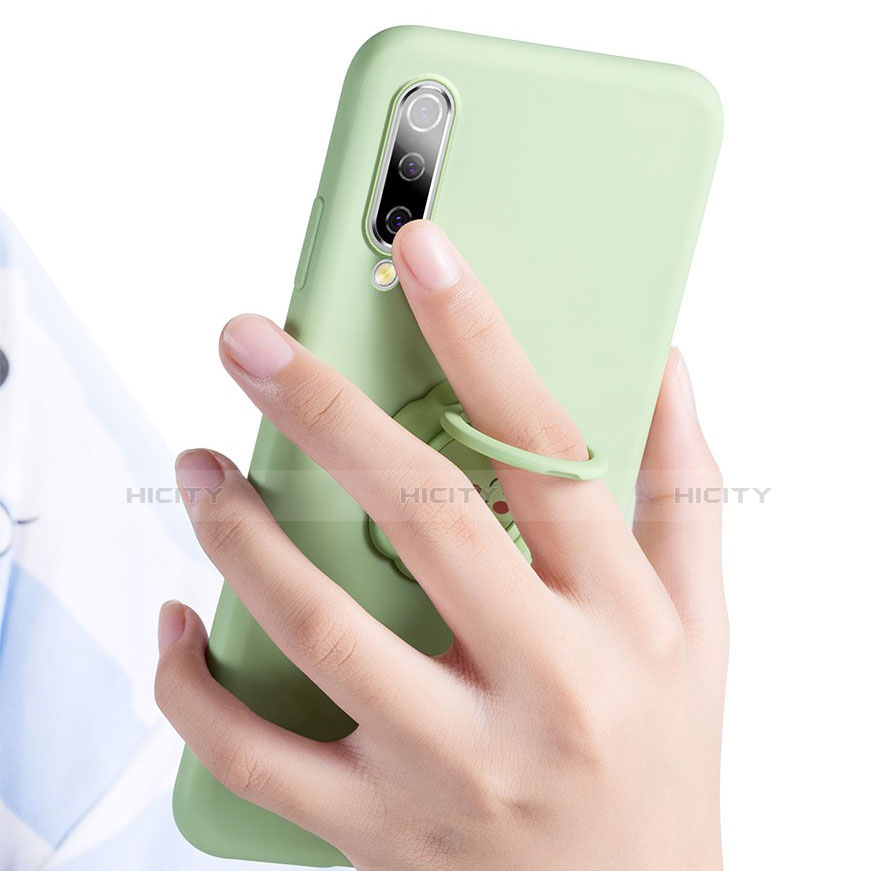 Custodia Silicone Ultra Sottile Morbida Cover con Magnetico Anello Supporto T06 per Xiaomi Mi A3