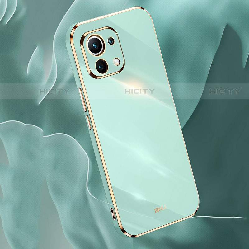 Custodia Silicone Ultra Sottile Morbida Cover con Magnetico Anello Supporto T07 per Xiaomi Mi 11 5G