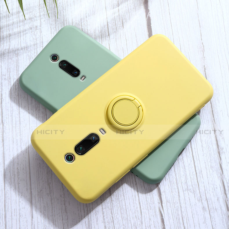 Custodia Silicone Ultra Sottile Morbida Cover con Magnetico Anello Supporto T07 per Xiaomi Redmi K20