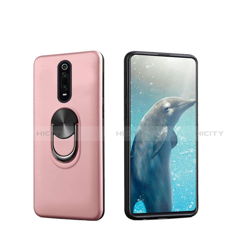 Custodia Silicone Ultra Sottile Morbida Cover con Magnetico Anello Supporto T08 per Xiaomi Redmi K20 Pro