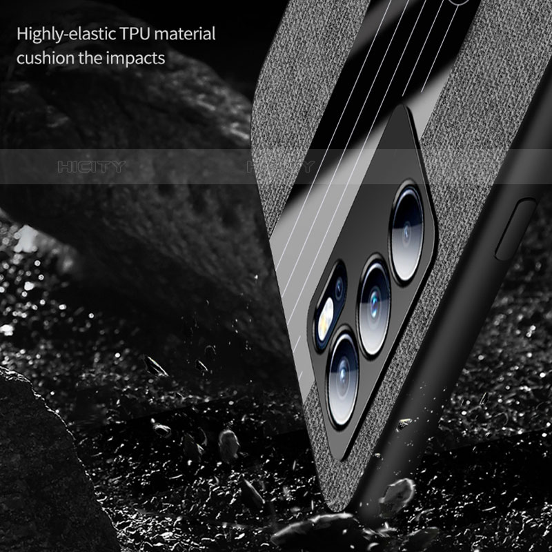 Custodia Silicone Ultra Sottile Morbida Cover con Magnetico Anello Supporto X01L per Oppo Reno6 Pro 5G India