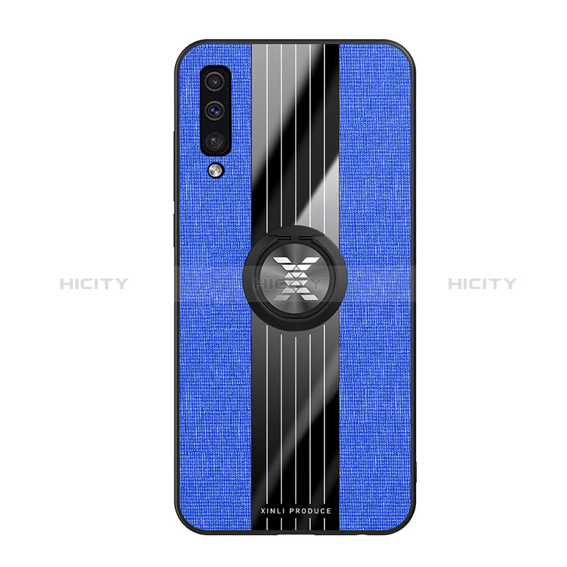 Custodia Silicone Ultra Sottile Morbida Cover con Magnetico Anello Supporto X01L per Samsung Galaxy A30S