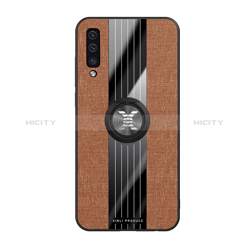 Custodia Silicone Ultra Sottile Morbida Cover con Magnetico Anello Supporto X01L per Samsung Galaxy A50