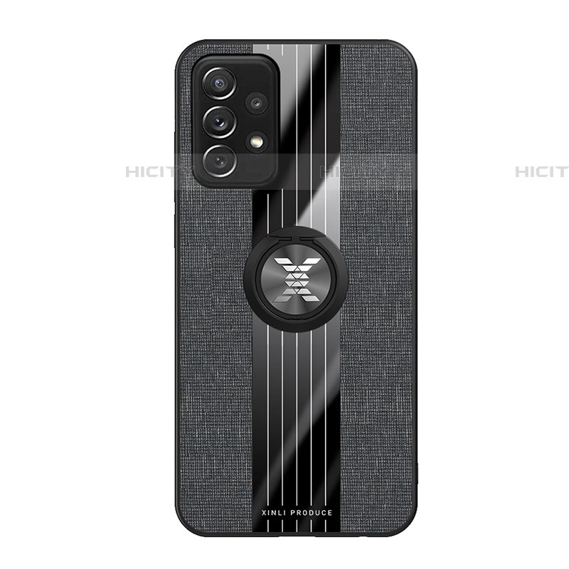 Custodia Silicone Ultra Sottile Morbida Cover con Magnetico Anello Supporto X01L per Samsung Galaxy A72 4G