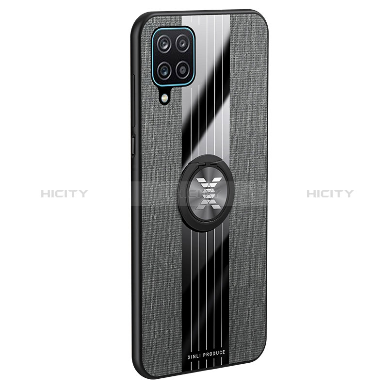 Custodia Silicone Ultra Sottile Morbida Cover con Magnetico Anello Supporto X01L per Samsung Galaxy F12