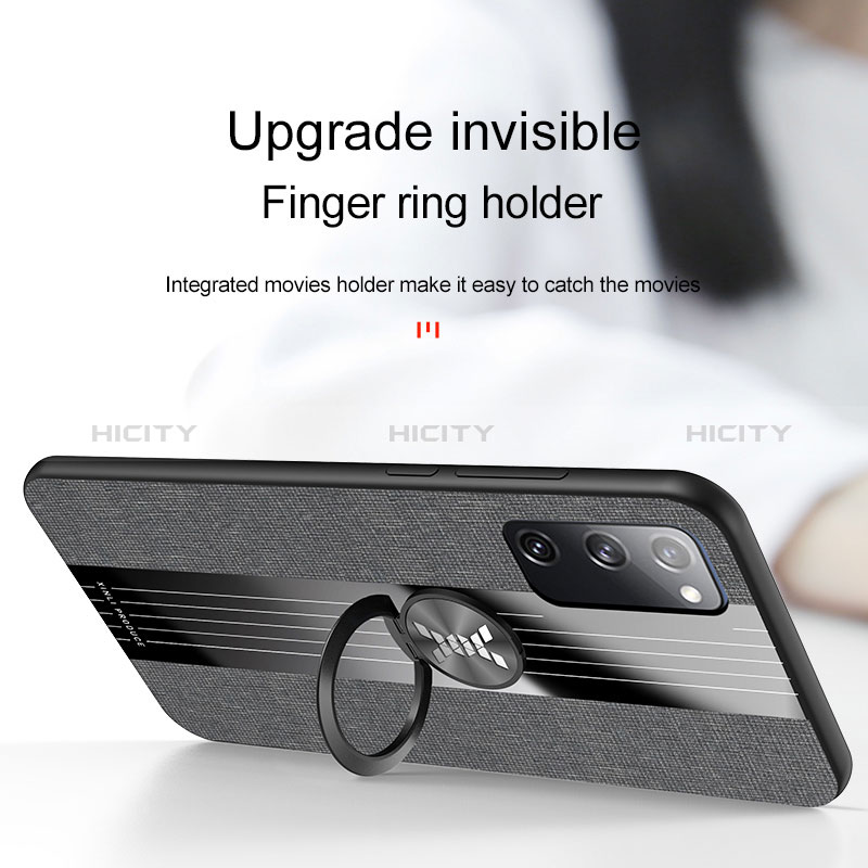 Custodia Silicone Ultra Sottile Morbida Cover con Magnetico Anello Supporto X01L per Samsung Galaxy S20 FE (2022) 5G