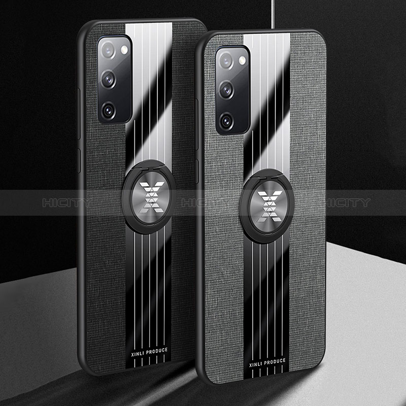 Custodia Silicone Ultra Sottile Morbida Cover con Magnetico Anello Supporto X01L per Samsung Galaxy S20 Lite 5G