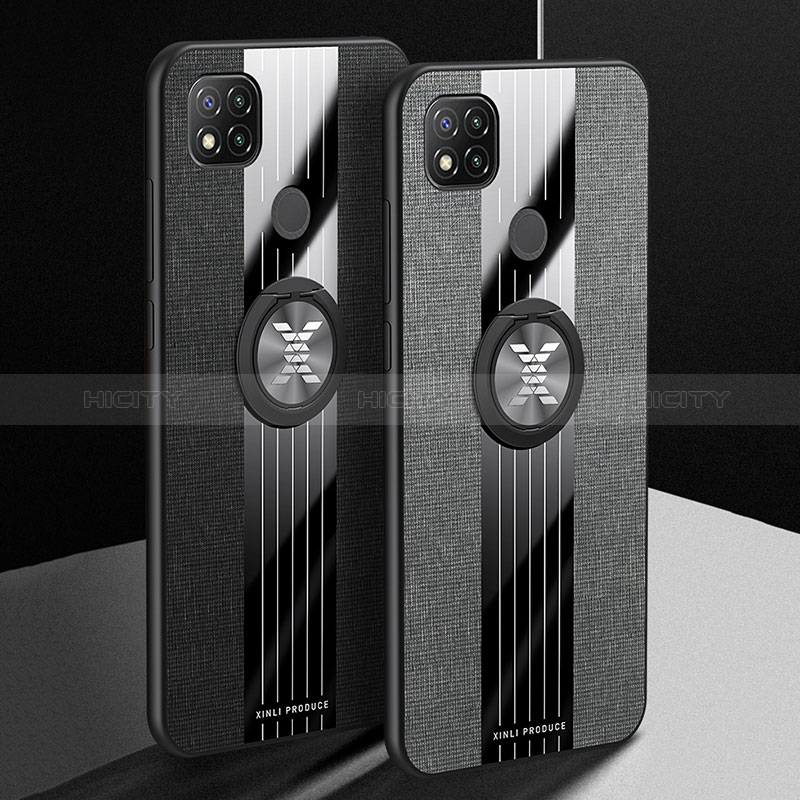 Custodia Silicone Ultra Sottile Morbida Cover con Magnetico Anello Supporto X01L per Xiaomi POCO C31