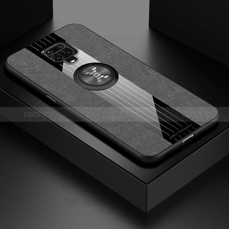 Custodia Silicone Ultra Sottile Morbida Cover con Magnetico Anello Supporto X01L per Xiaomi Poco M2 Pro