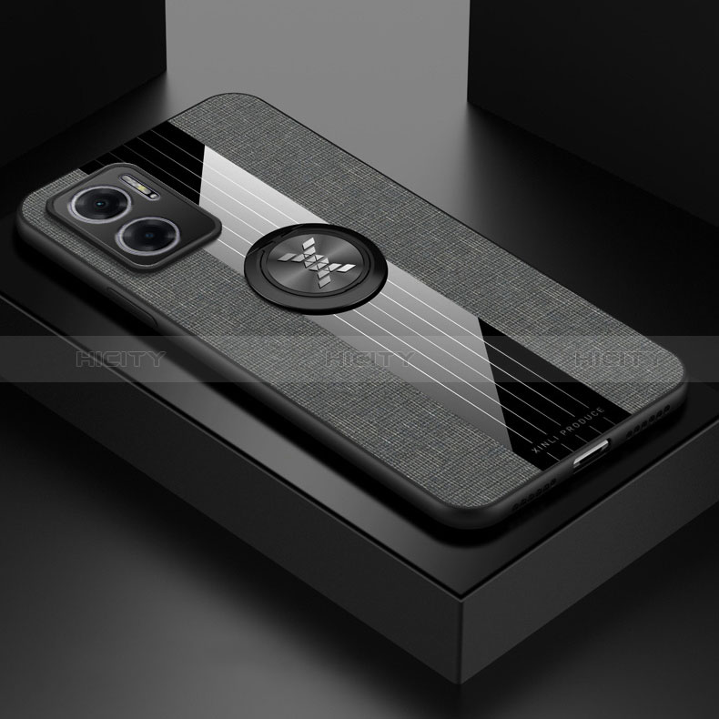 Custodia Silicone Ultra Sottile Morbida Cover con Magnetico Anello Supporto X01L per Xiaomi Redmi 10 5G