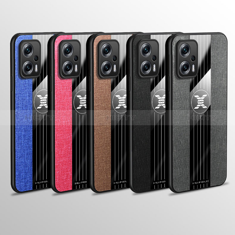 Custodia Silicone Ultra Sottile Morbida Cover con Magnetico Anello Supporto X01L per Xiaomi Redmi Note 11T Pro 5G