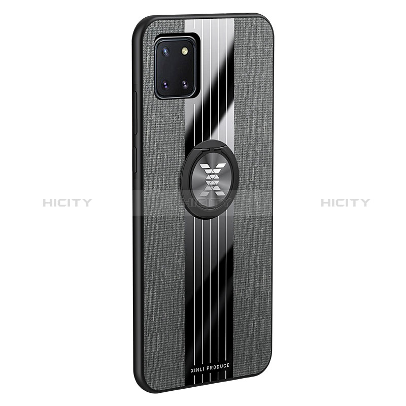Custodia Silicone Ultra Sottile Morbida Cover con Magnetico Anello Supporto X02L per Samsung Galaxy Note 10 Lite