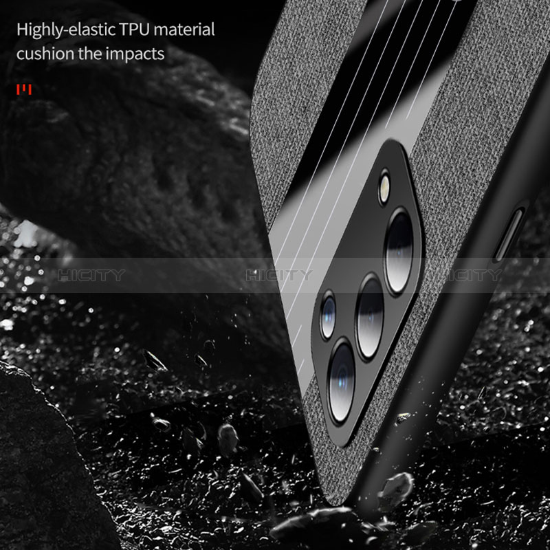 Custodia Silicone Ultra Sottile Morbida Cover con Magnetico Anello Supporto X03L per Oppo A74 5G