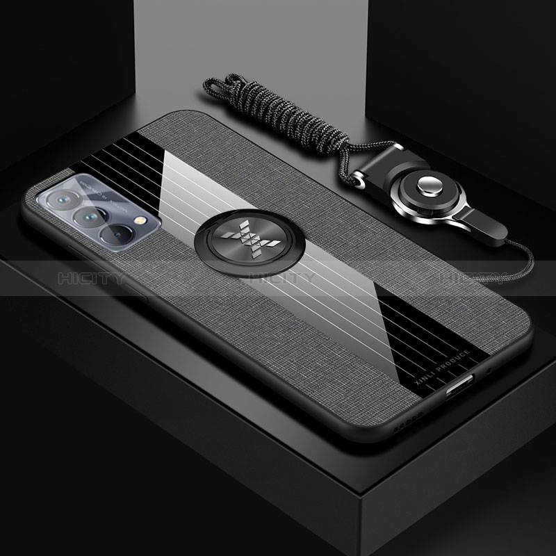 Custodia Silicone Ultra Sottile Morbida Cover con Magnetico Anello Supporto X03L per Realme GT Master 5G