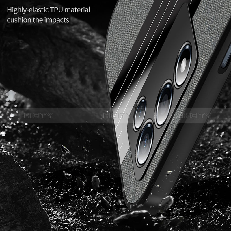 Custodia Silicone Ultra Sottile Morbida Cover con Magnetico Anello Supporto X03L per Realme Q3s 5G