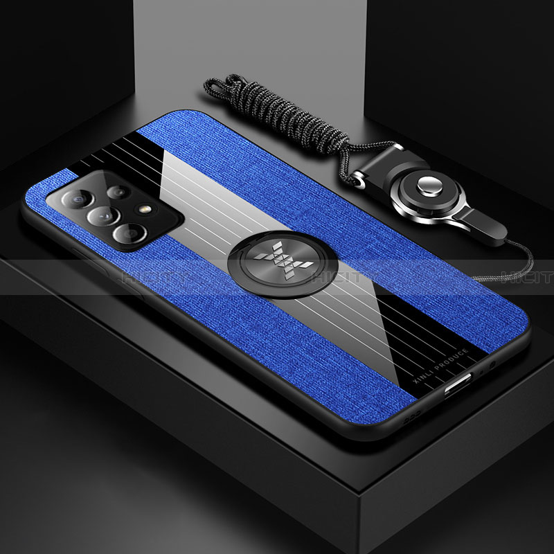 Custodia Silicone Ultra Sottile Morbida Cover con Magnetico Anello Supporto X03L per Samsung Galaxy A32 5G