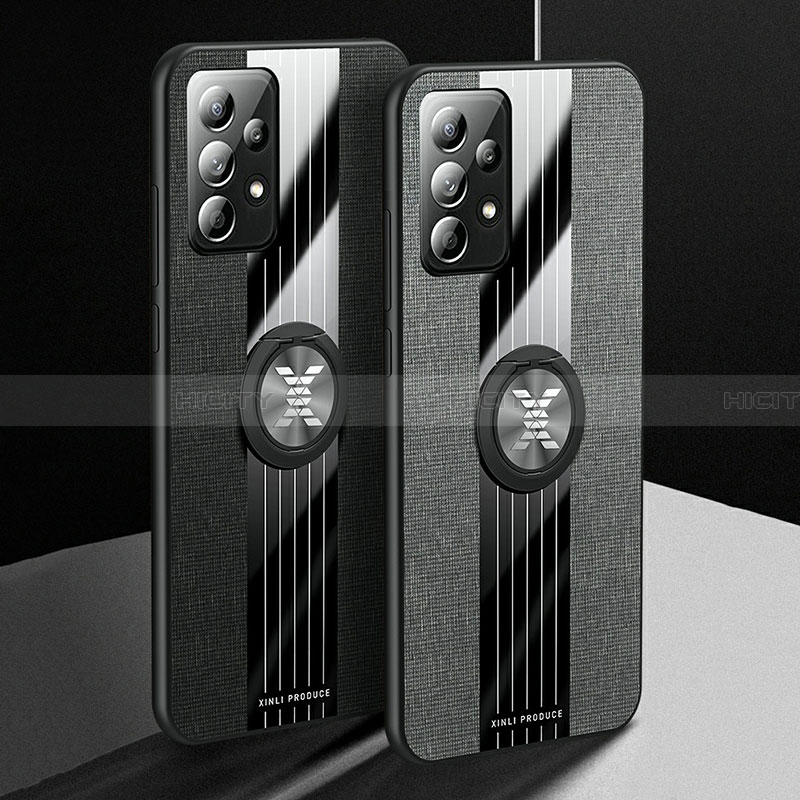 Custodia Silicone Ultra Sottile Morbida Cover con Magnetico Anello Supporto X03L per Samsung Galaxy A32 5G