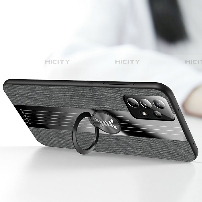 Custodia Silicone Ultra Sottile Morbida Cover con Magnetico Anello Supporto X03L per Samsung Galaxy A33 5G