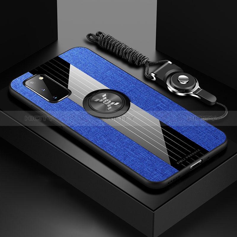 Custodia Silicone Ultra Sottile Morbida Cover con Magnetico Anello Supporto X03L per Samsung Galaxy S20 5G