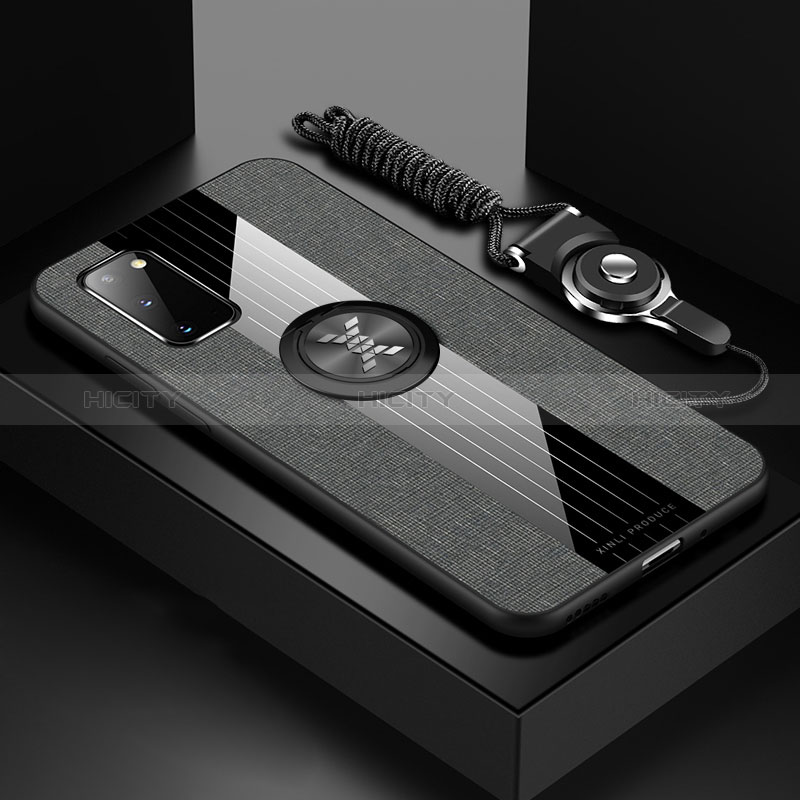 Custodia Silicone Ultra Sottile Morbida Cover con Magnetico Anello Supporto X03L per Samsung Galaxy S20 5G