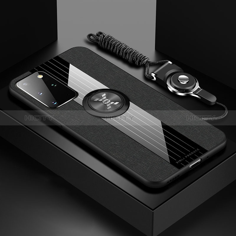 Custodia Silicone Ultra Sottile Morbida Cover con Magnetico Anello Supporto X03L per Samsung Galaxy S20 Plus