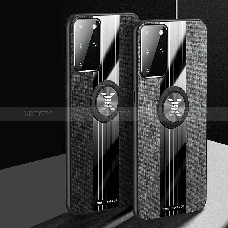 Custodia Silicone Ultra Sottile Morbida Cover con Magnetico Anello Supporto X03L per Samsung Galaxy S20 Plus 5G