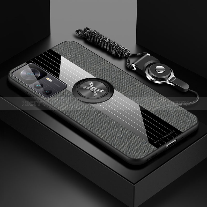 Custodia Silicone Ultra Sottile Morbida Cover con Magnetico Anello Supporto X03L per Xiaomi Mi 12T Pro 5G