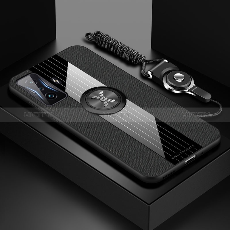 Custodia Silicone Ultra Sottile Morbida Cover con Magnetico Anello Supporto X03L per Xiaomi Poco F4 GT 5G