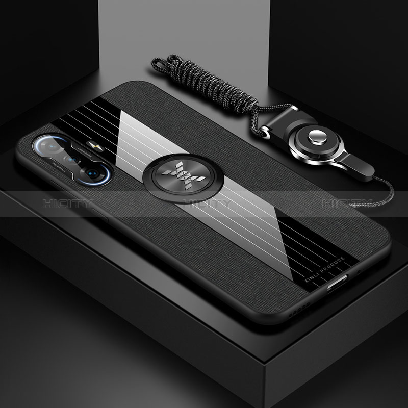 Custodia Silicone Ultra Sottile Morbida Cover con Magnetico Anello Supporto X03L per Xiaomi Redmi K40 Gaming 5G