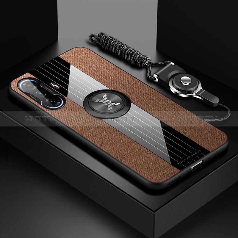 Custodia Silicone Ultra Sottile Morbida Cover con Magnetico Anello Supporto X03L per Xiaomi Redmi K40 Gaming 5G