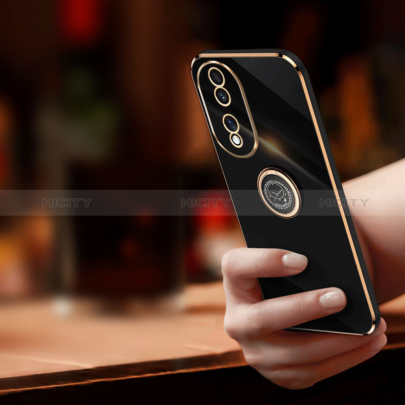 Custodia Silicone Ultra Sottile Morbida Cover con Magnetico Anello Supporto XL1 per Huawei Honor 90 5G