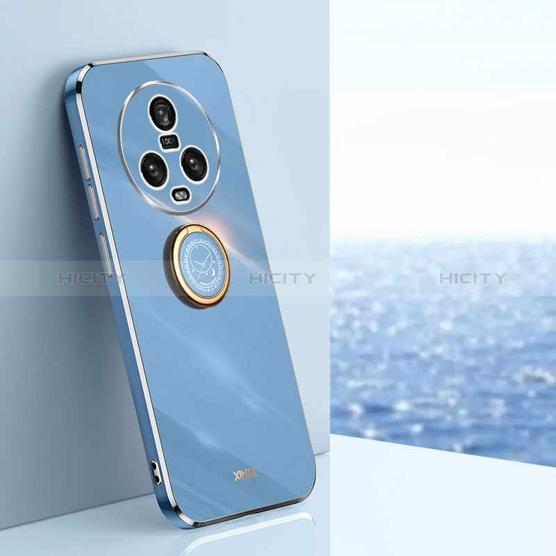 Custodia Silicone Ultra Sottile Morbida Cover con Magnetico Anello Supporto XL1 per Huawei Honor Magic5 5G