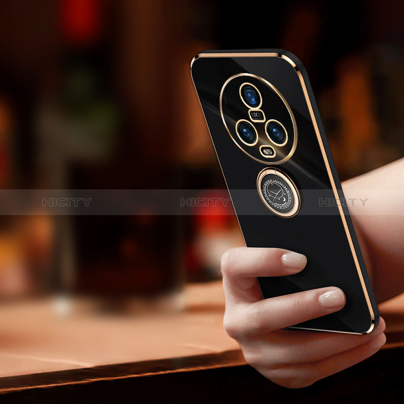 Custodia Silicone Ultra Sottile Morbida Cover con Magnetico Anello Supporto XL1 per Huawei Honor Magic5 5G