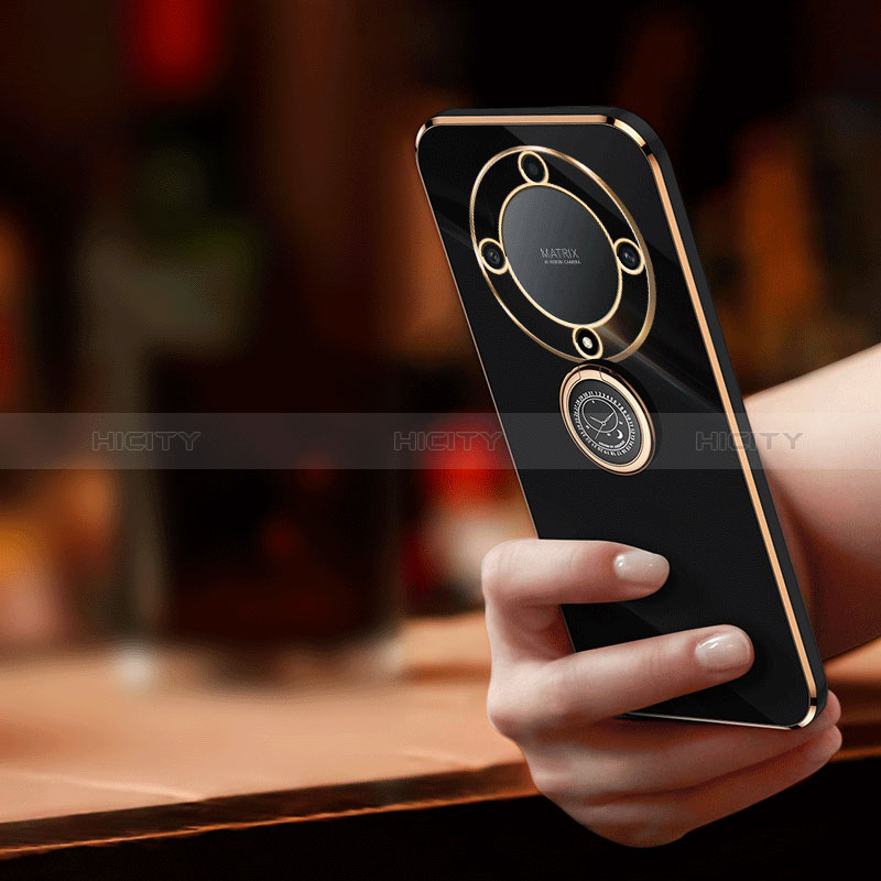 Custodia Silicone Ultra Sottile Morbida Cover con Magnetico Anello Supporto XL1 per Huawei Honor Magic5 Lite 5G