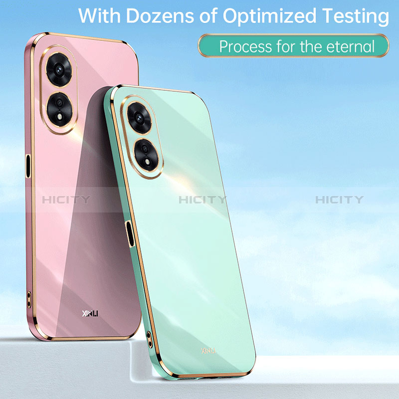 Custodia Silicone Ultra Sottile Morbida Cover con Magnetico Anello Supporto XL1 per Oppo A78 5G