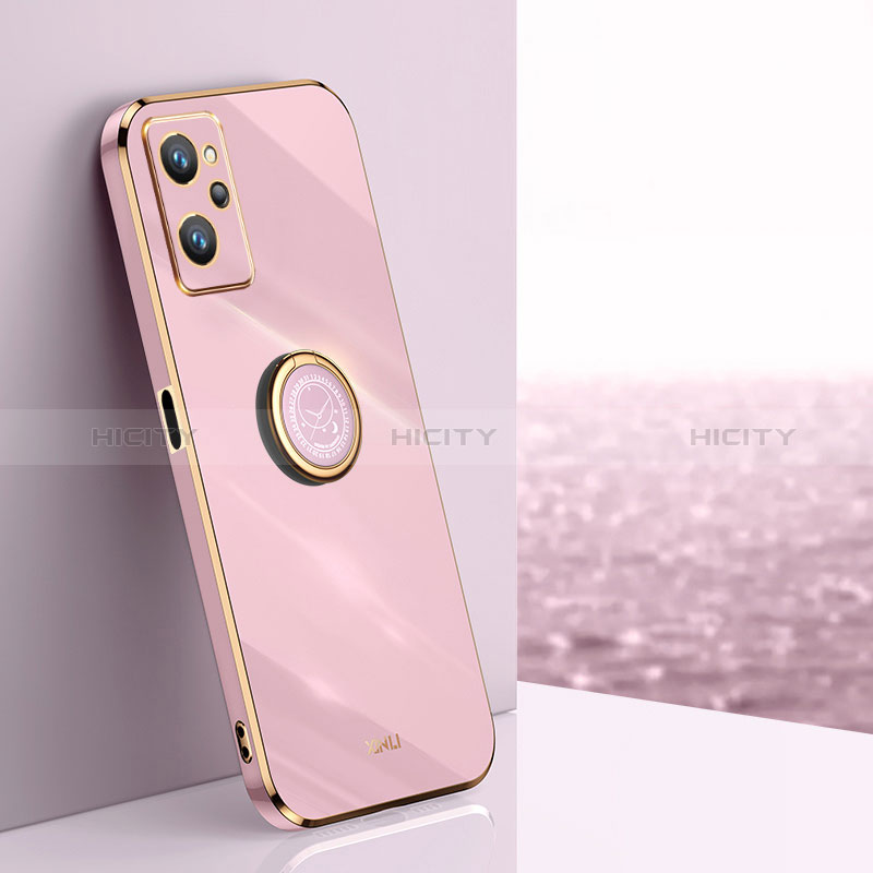 Custodia Silicone Ultra Sottile Morbida Cover con Magnetico Anello Supporto XL1 per Oppo A96 4G